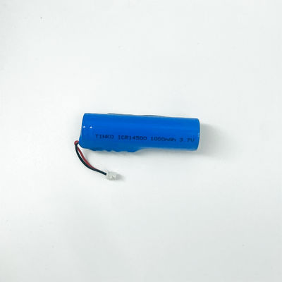 Buon prezzo 14500 batteria ricaricabile a ioni di litio 1000mah con cavo e connettore 3.7V in linea